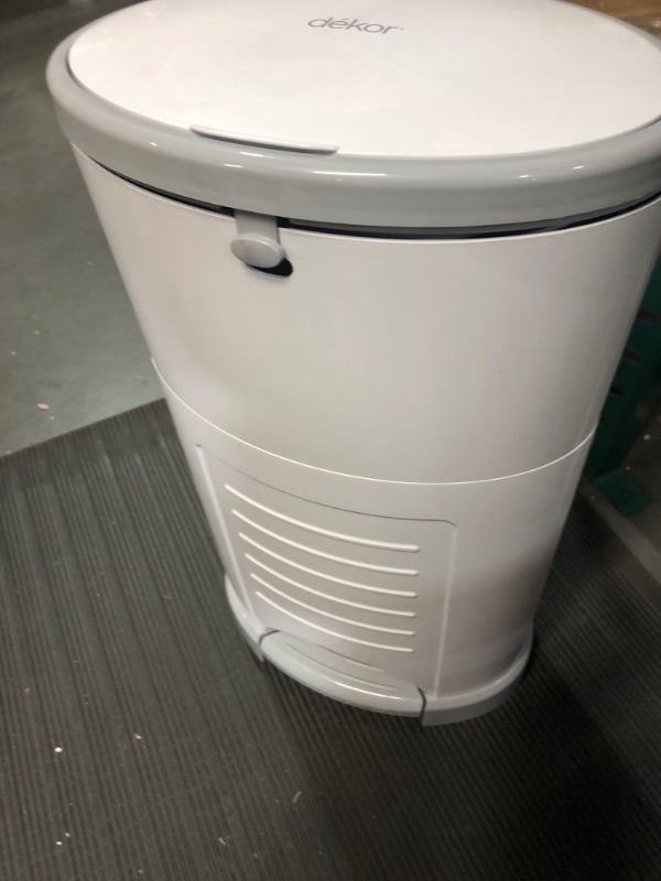 Photo 2 of Dekor Classic Hands-Free Diaper Pail | White | Easiest to Use | Just Step – Drop – Done 