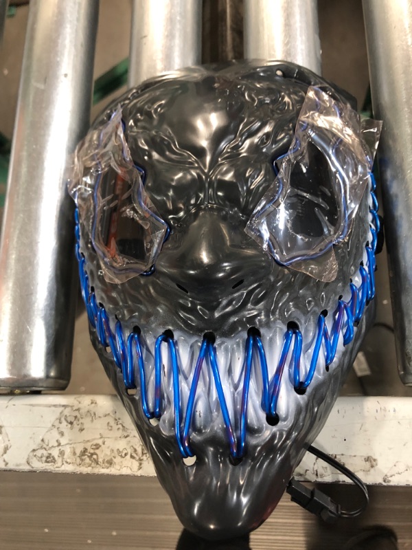Photo 1 of EVAMOKE Halloween Costumes Adult Woman Scary Costumes Mask Led Face Mask Dark 