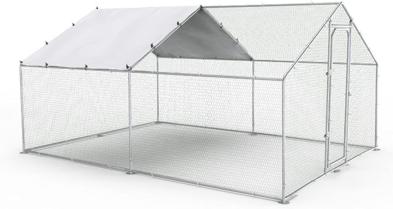 Photo 1 of  Bold Chicken Coop Run Large Metal Chicken Pen Outdoor , Poultry Cage Spire Shape