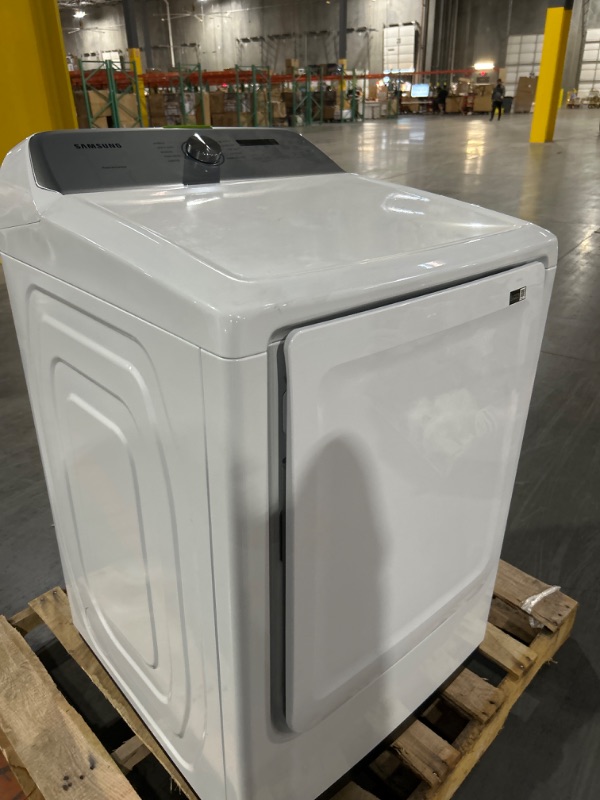 Photo 3 of Samsung 7.4-cu ft Reversible Side Swing Door Gas Dryer (White)
