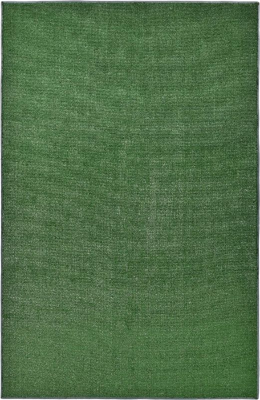 Photo 1 of  6' x 9' Artificial Grass Indoor/Outdoor Area Rug, Rectangle, Green
