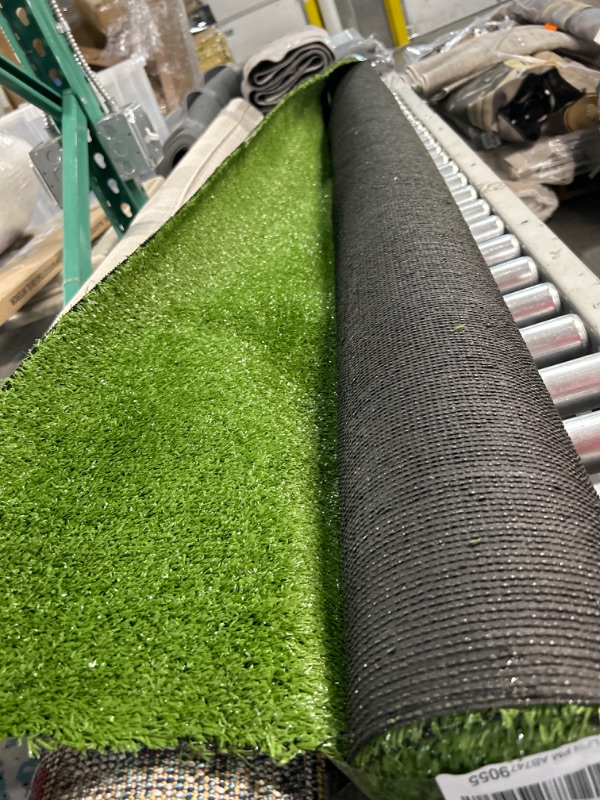 Photo 2 of  6' x 9' Artificial Grass Indoor/Outdoor Area Rug, Rectangle, Green
