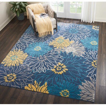 Photo 1 of ***DAMAGED - SEE PICTURES***
Nourison Passion Blue 8 Ft. X 10 Ft. Floral Contemporary Area Rug