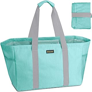 Photo 1 of BALEINE Soft 9 Gallon Extra Large Utility Tote, Foldable Reusable Storage Bag (Sea Green)