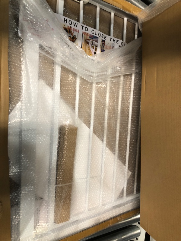 Photo 1 of BalanceFrom Easy Walk-Thru Safety Gate White 30-inch Tall, No Caps Fits 29.1 - 33.8" Wide