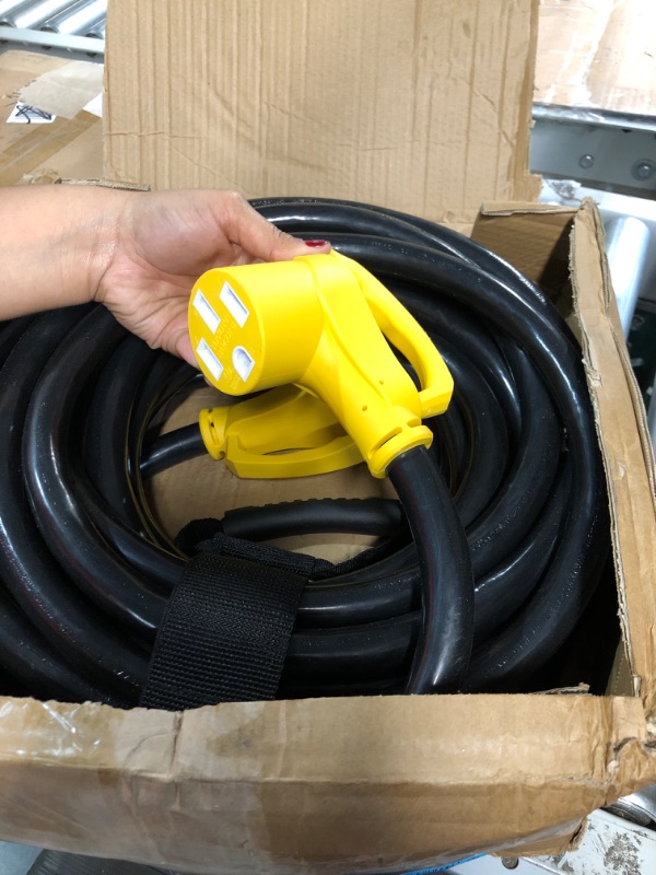 Photo 3 of 25Ft 50Amp STW Heavy Duty RV Extension Cord,14-50P Male and SS2-50R Twist-Locking Female?125V/250V for RV Trailer, Camper, Motorhome… 25FTB