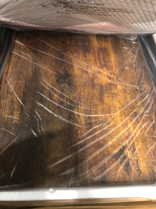 Photo 1 of Rustic End Table, 2-Tier Side Table with Adjustable Height Shelf, 19.7" x 19.7" x 24", 143 lb Weight Capacity