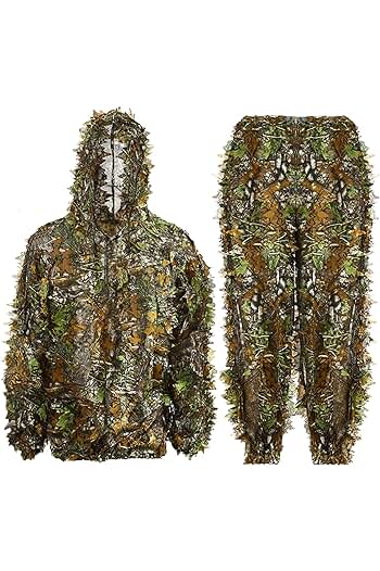 Photo 1 of Ghillie Suit, Adult 3D Leafy Hooded 