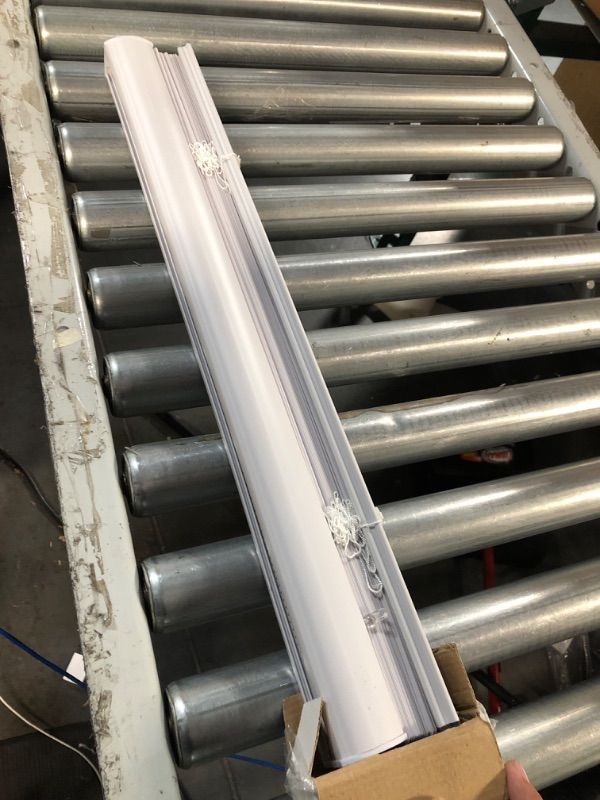 Photo 1 of Cordless Light Filtering Mini Blind - 23 Inch Length, 48 Inch Height, 1" Slat Size - Pearl White - Cordless GII Morningstar Horizontal Windows Blinds for Interior by Achim Home Decor 23 x 48 in White