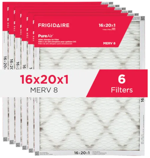 Photo 1 of **SEE PHOTOS - SLIGHTLY SMUSHED**
PureAir® 16" x 20" x 1" MERV 8 Allergen Air Filter - 6 Pack
