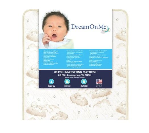 Photo 1 of Dream on Me Twilight 5" 80 Coil 2-In-1 Crib & Toddler Innerspring Mattress
