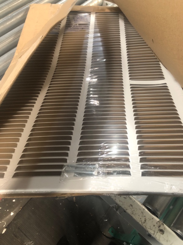 Photo 3 of 16" x 26" Return Air Grille - Sidewall and Ceiling - HVAC Vent Duct Cover Diffuser - [White] [Outer Dimensions: 17.75w X 27.75"h]