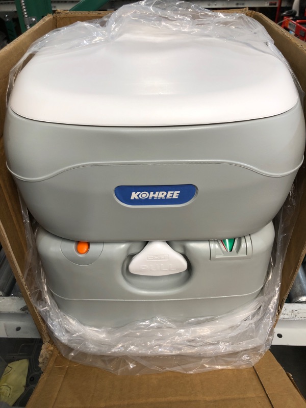 Photo 1 of Kohree Portable Toilet Camping Porta Potty, 5.8 Gallon Waste Tank, Indoor Outdoor Toilet with CHH Piston Pump and Level Indicator, Leak-Proof Cassette Toilet for RV Travel, Boat and Trips.