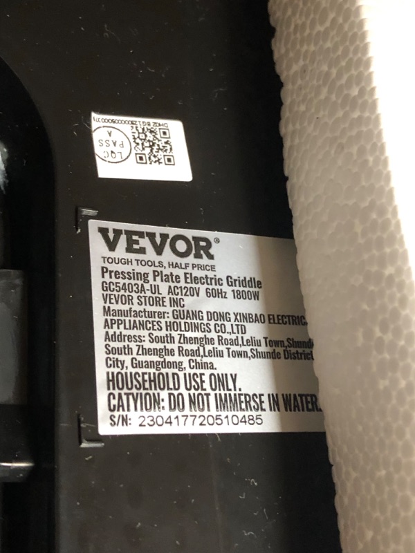 Photo 3 of VEVOR 7 IN 1 Electric Contact Grill,1800W Indoor Panini Press Griddle,Stainless Steel Teppanyaki Grill with Nonstick&Removable Iron Plate, 0-446? Adjustable Temp Control,LCD Display,110V
