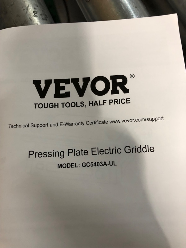 Photo 2 of VEVOR 7 IN 1 Electric Contact Grill,1800W Indoor Panini Press Griddle,Stainless Steel Teppanyaki Grill with Nonstick&Removable Iron Plate, 0-446? Adjustable Temp Control,LCD Display,110V