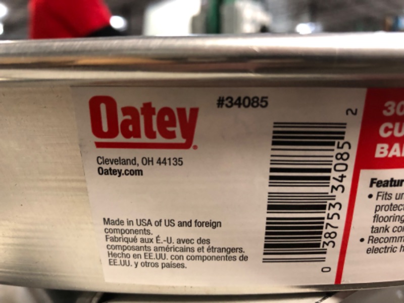 Photo 2 of **DENTED, SEE PHOTOS** Oatey 34085 Water Heater Pan, 30-Inch, White/Aluminum 30 Inch