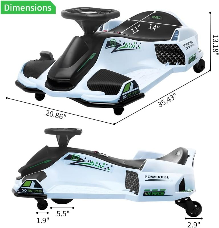 Photo 1 of ***NOT FUNCTIONAL - FOR PARTS ONLY - NONREFUNDABLE - SEE COMMENTS***
24V Ride on Drift Car,7Ah Battery 180W Brushless Motor Kids Electric Drifting Go-Kart