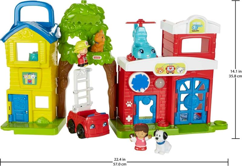 Photo 1 of **MISSING PIECES, SEE PHOTOS** Fisher-Price Little People Animal Rescue Interactive Playset 