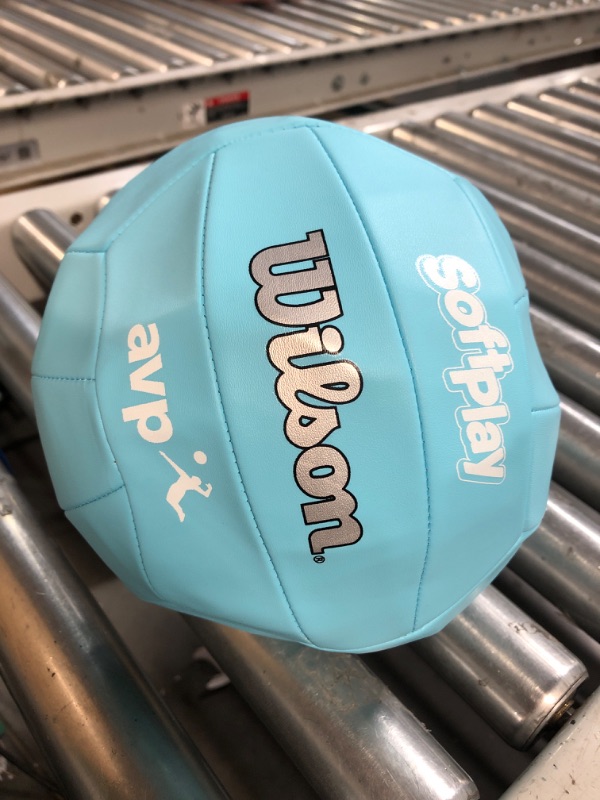 Photo 2 of **NEEDS INFLATION** WILSON AVP Soft Play Volleyball - Official Size AVP Soft Play Blue