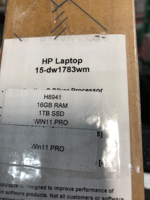 Photo 1 of HP Laptop, 15.6 Inch HD Screen, Intel Pentium Silver N5030, 16GB RAM, 1TB SSD, Office 365, Windows 11 Pro, Long Battery Life, Type-C, RJ-45, HDMI, Numeric Keypad, Black, PCM 16GB RAM | 1TB SSD
