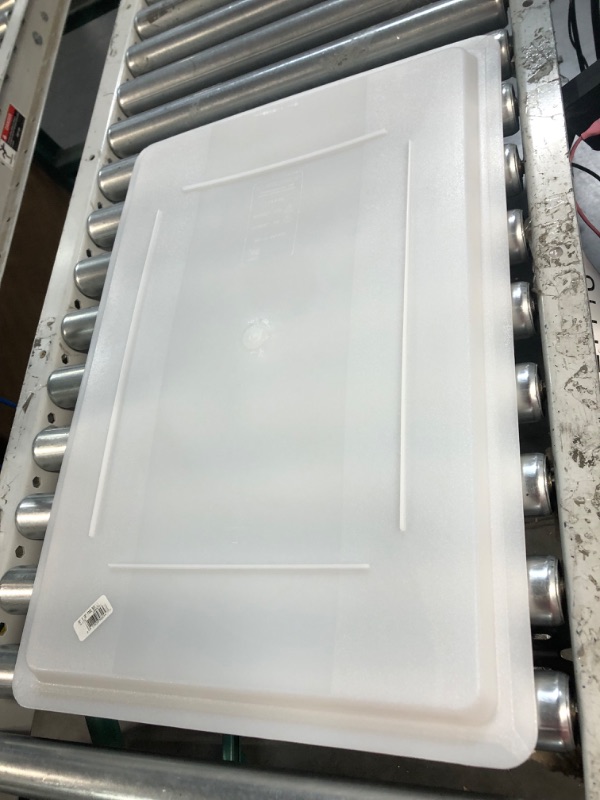 Photo 1 of Carlisle FoodService Products Storplus Food Storage Container Lid with Stackable Design for Catering, Buffets, Restaurants, Polyethylene (Pe), 26 x 18 Inches, White
