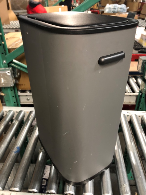 Photo 4 of **DENT, SEE PHOTOS** Automatic Trash Can with Lid,14.5 Gallon Smart Trash Can, 55L Motion Sensor Trash Can (use 13 Gallon Garbage Bags) for Bedroom, Bathroom, Kitchen, Office Grey