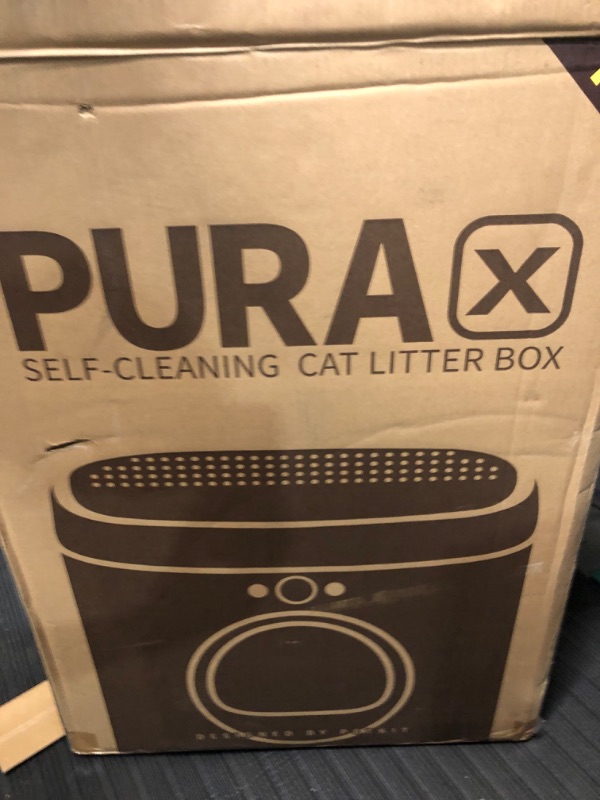 Photo 6 of PETKIT New Updated PuraX Self-Cleaning Cat Litter Box, Scooping Free Automatic Cat Litter Box for Multiple Cats with Litter Mat, xSecure/Odor Removal/APP Control White