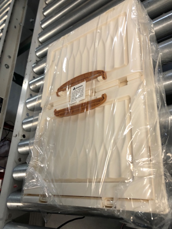 Photo 1 of **USED BUT APPEARS NEW**  pupustar Storage Bin with Lid and Door, Plastic Stackable Storage Bin Open Front, Foldable Storage Boxe for Organizing, Collapsible Storage Bin 23qt (16.9"x10.8"x10.4") 