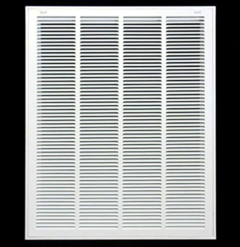 Photo 1 of **FOR PARTS/REPAIR ONLY, SEE NOTES**  24 X 30 Steel Return Air Filter Grille for 1 Filter - Removable Face/Door - HVAC DUCT COVER - Flat Stamped Face - White