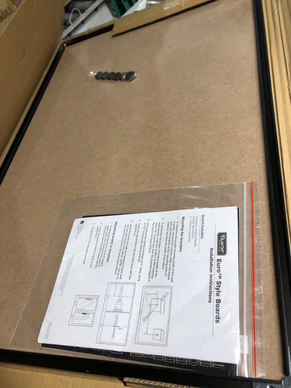 Photo 1 of **MISSING RIVITS, SEE PHOTOS** Quartet® DuraMax® Porcelain In/Out Board, Aluminum Frame, 36 Lines, Portrait, 36"H x 24"W