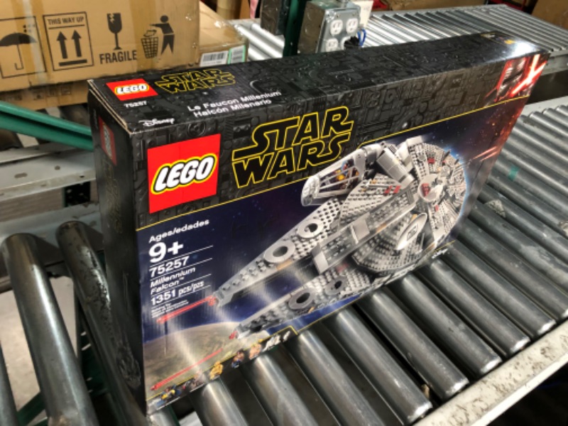 Photo 3 of **PERFECT BOX** LEGO Star Wars Millennium Falcon 75257 Starship Construction Set, with Finn, Chewbacca, Lando Calrissian, Boolio, C-3PO, R2-D2 and D-O, The Rise of Skywalker Collection Standard Packaging