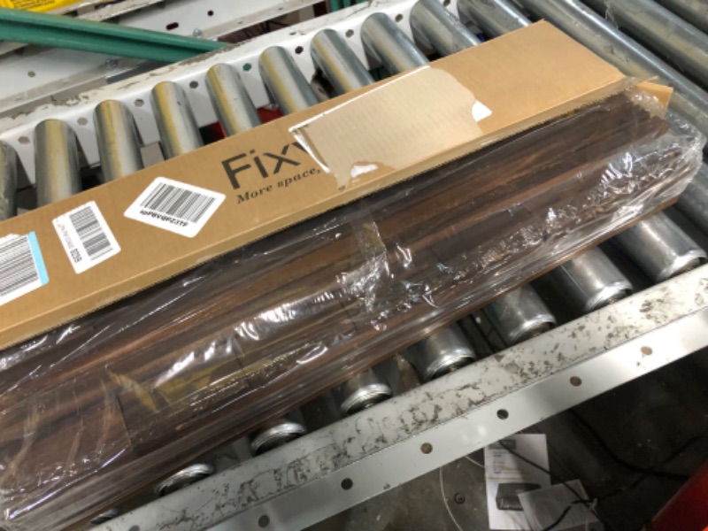 Photo 1 of URBANDI, Rustic Floating Shelves, Set of 2, Hidden Bracket, Solid Wood, Heavy Duty, Wall Mounted Shelves, (Brown, 36Wx12D) 36Wx12D Brown