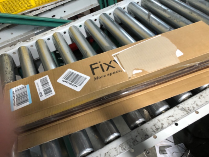 Photo 1 of URBANDI, Rustic Floating Shelves, Set of 2, Hidden Bracket, Solid Wood, Heavy Duty, Wall Mounted Shelves, (Brown, 36Wx12D) 36Wx12D Brown