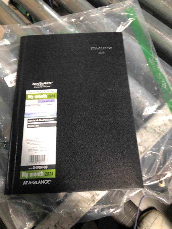 Photo 2 of AT-A-GLANCE 2024 Monthly Planner, DayMinder, 8" x 11-3/4", Large, Monthly Tabs, Hardcover, Black (G470H0024) Large 2024 New Edition