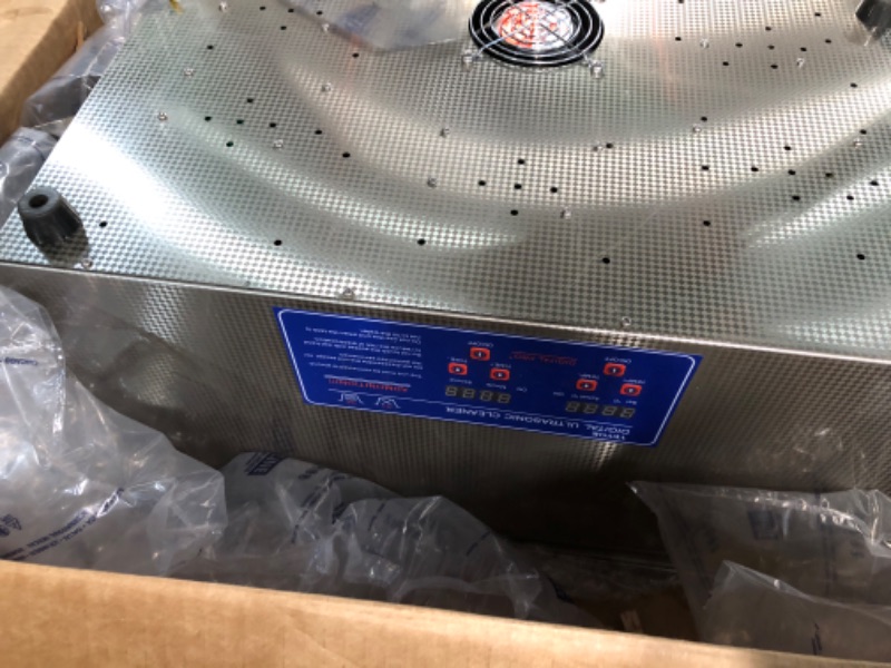 Photo 3 of **NON FUNCTIONAL*FOR PARTS ONLY**
VEVOR 30L Industrial Ultrasonic Cleaner with Digital Timer&Heater 40kHz Professional Large 