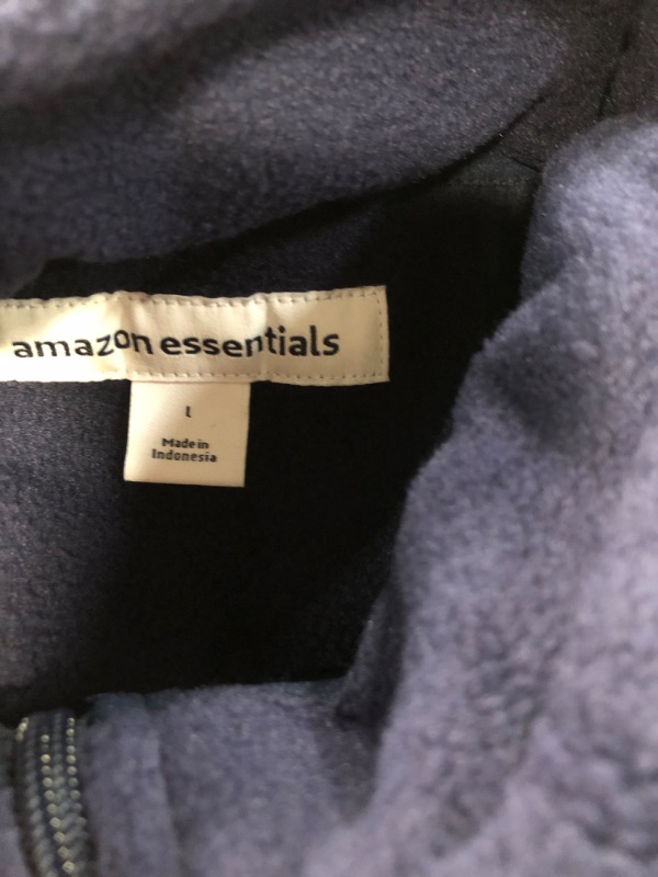 Photo 4 of Amazon Essentials Men's Full-Zip Fleece Jacket (Available in Big & Tall) Polyester Black Navy Color Block Large 2 pack