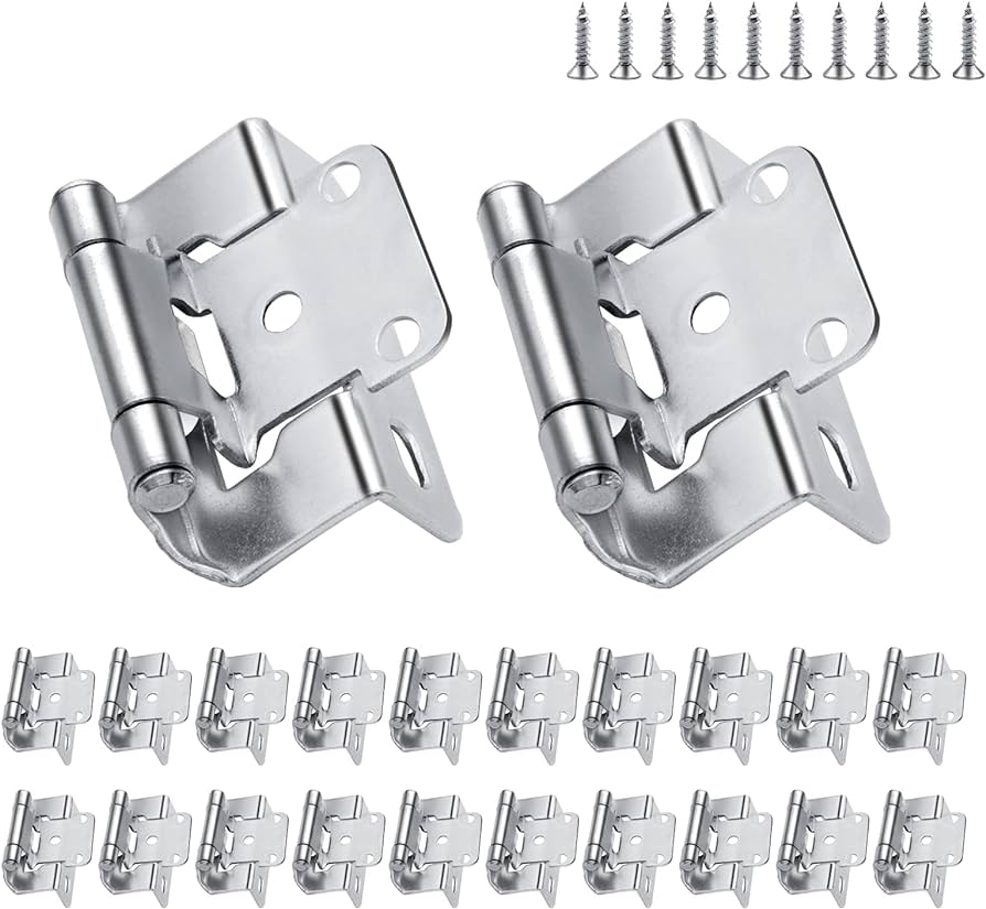 Photo 1 of 1/2" Overlay Partial Wrap Around Cabinet Hinges (10 Pairs-20 Pcs),