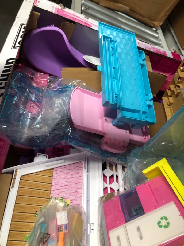 Photo 3 of Barbie Dreamhouse, Doll House Playset with 70+ Accessories Including Transforming Furniture, Elevator, Slide, Lights & Sounds Wheelchair Accessible Elevator