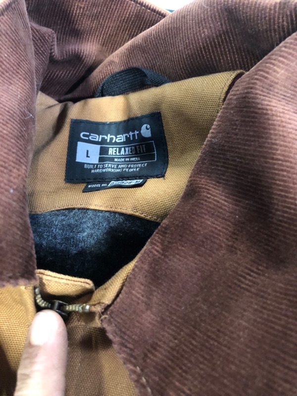 Photo 2 of Carhartt Men's Relaxed Fit Duck Blanket-Lined Detroit Jacket