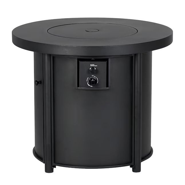 Photo 1 of *MINOR DAMAGE*
Style Selections 30-in W 50000-BTU Black Steel Propane Gas Fire Pit Table

