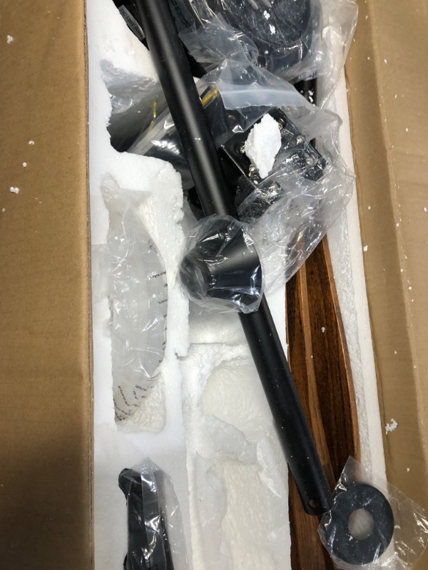 Photo 1 of **FOR PARTS ONLY*DAMAGE
Sofucor 52 inch Ceiling Fan with Light 3 Wood Walnut Reversible Blades Controlled by Remote 