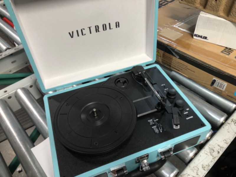 Photo 4 of Victrola Vintage 3-Speed Bluetooth Portable Suitcase Record Player 