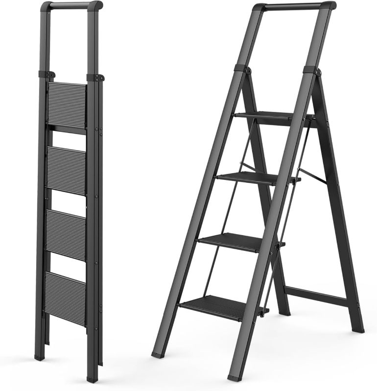 Photo 1 of  Step Ladder 4 Step Folding with Wide and Anti-Slip Pedal, Folding Step Ladder 