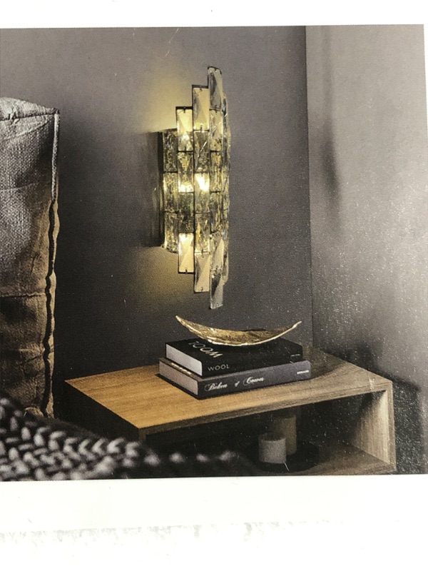 Photo 2 of * used item * see images * 
Modern Crystal Wall Sconces,Chrome Wall Light Fixtures, Luxury Indoor Wall Lamp