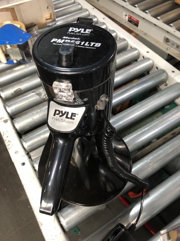 Photo 4 of Pyle Megaphone Speaker with Rechargeable Battery, LED Lights, Siren Alarm Mode