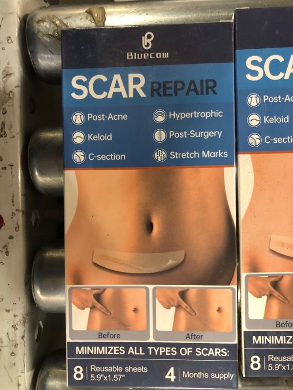 Photo 3 of ***NON REFUNDABLE***
Silicone Scar Sheets 8 Pack,Scar Away Strips for Scars-Keloid,C-Section,Surgical-Reusable Scar Removal Gel Tape, LOT OF 5