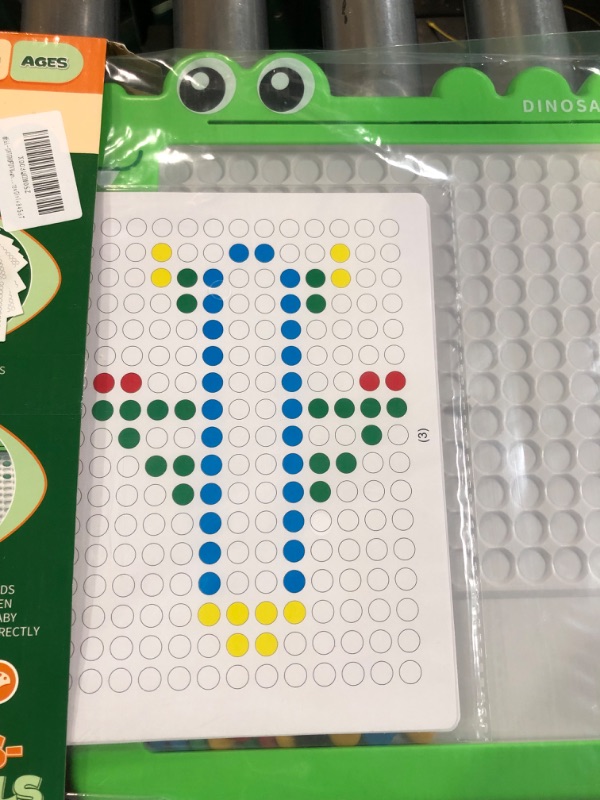 Photo 3 of GHIGMOFUN Magnetic Drawing Board, Montessori Magnetic Dots Board Green