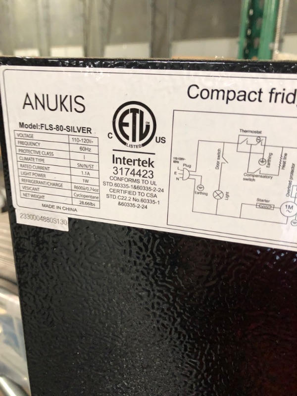 Photo 7 of Anukis Compact Refrigerator 3.5 Cu Ft 2 Door Mini Fridge with Freezer For Apartment, Dorm, 