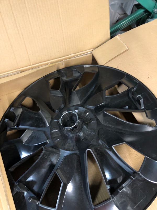 Photo 2 of KAVANIC Fits Tesla Model Y Wheel Cover Hubcap 19 Inch Matte Black Support Logo Range 