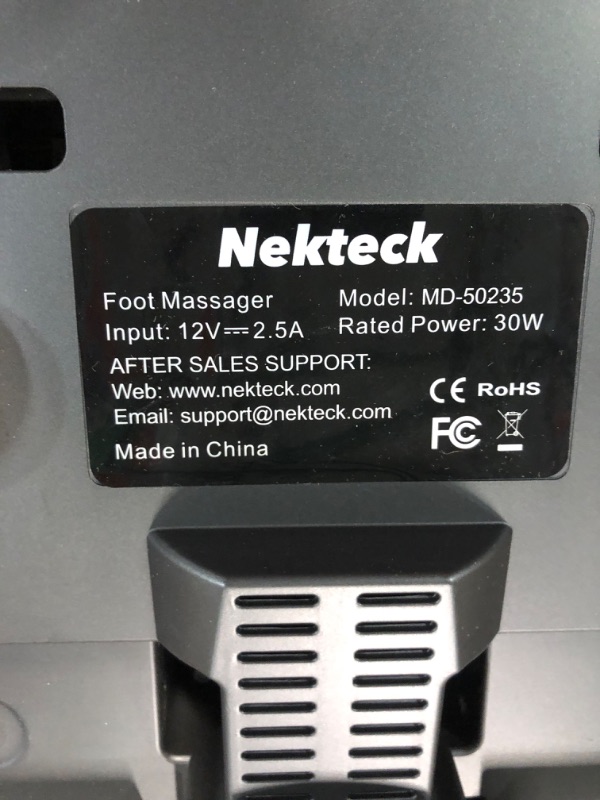 Photo 5 of ***PARTS ONLY NON REFUNDABLE***
Nekteck Foot Massager Machine with Heat, Shiatsu Deep Kneading with Muti-Settings, Handle Design,Fits up to Size 12